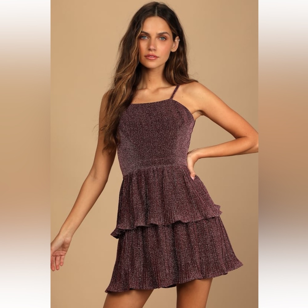 Lulu's Purple Backless Dress
